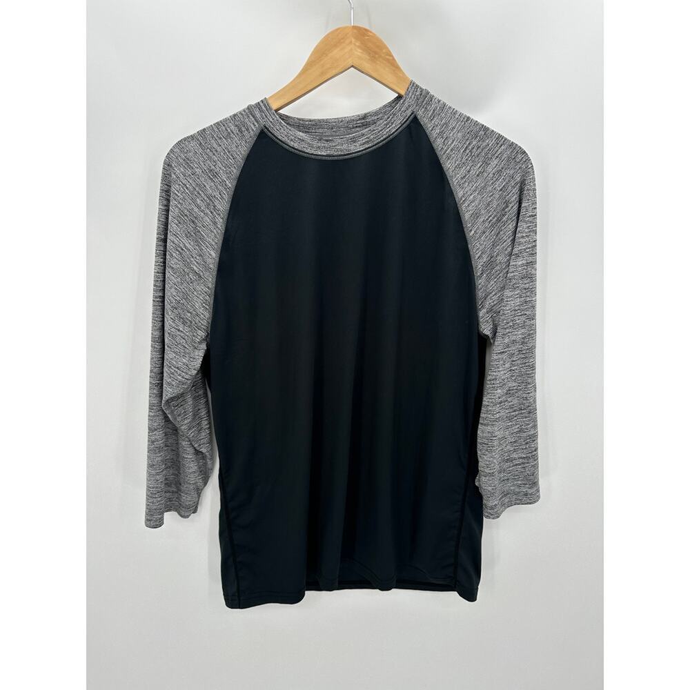 Born Primitive Black Grey Baseball Raglan Athletic Tee Womens Small S N7